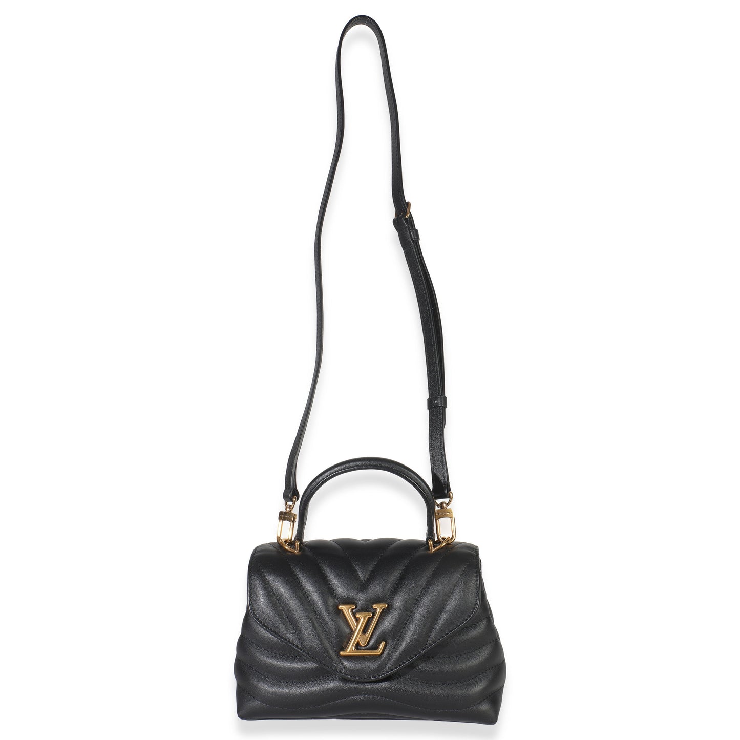 Louis Vuitton Black Calfskin New Wave Hold Me Top Handle Bag