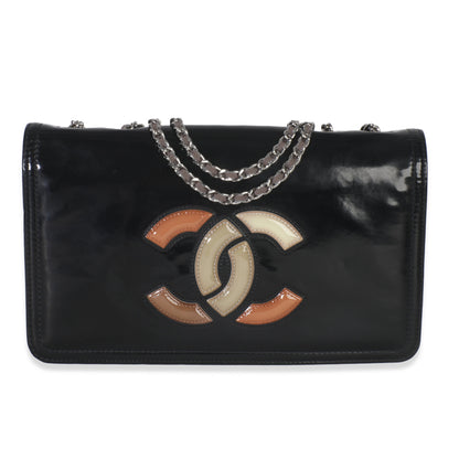 Chanel Black Patent CC Lipstick Flap Bag