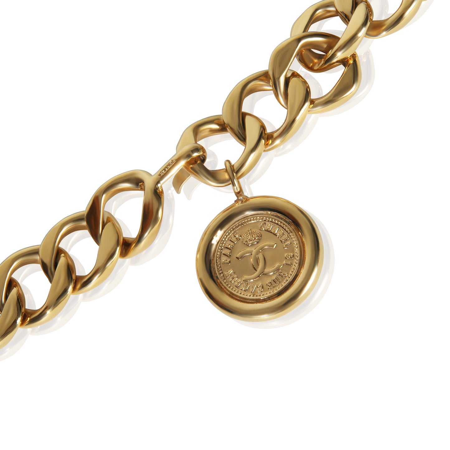 Chanel Gold-Plated   1990s Medallion Link Belt