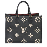 Louis Vuitton Black Cream Giant Monogram Empreinte Onthego MM