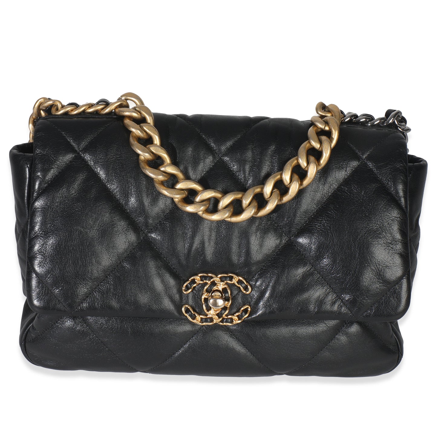 Chanel Black Quilted Lambskin Medium Chanel 19 Flap Bag
