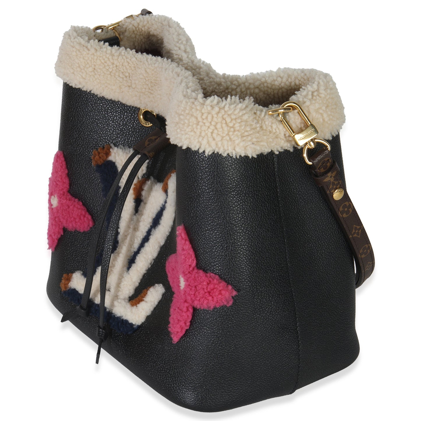 Louis Vuitton Black Shearling Monogram Neonoe MM