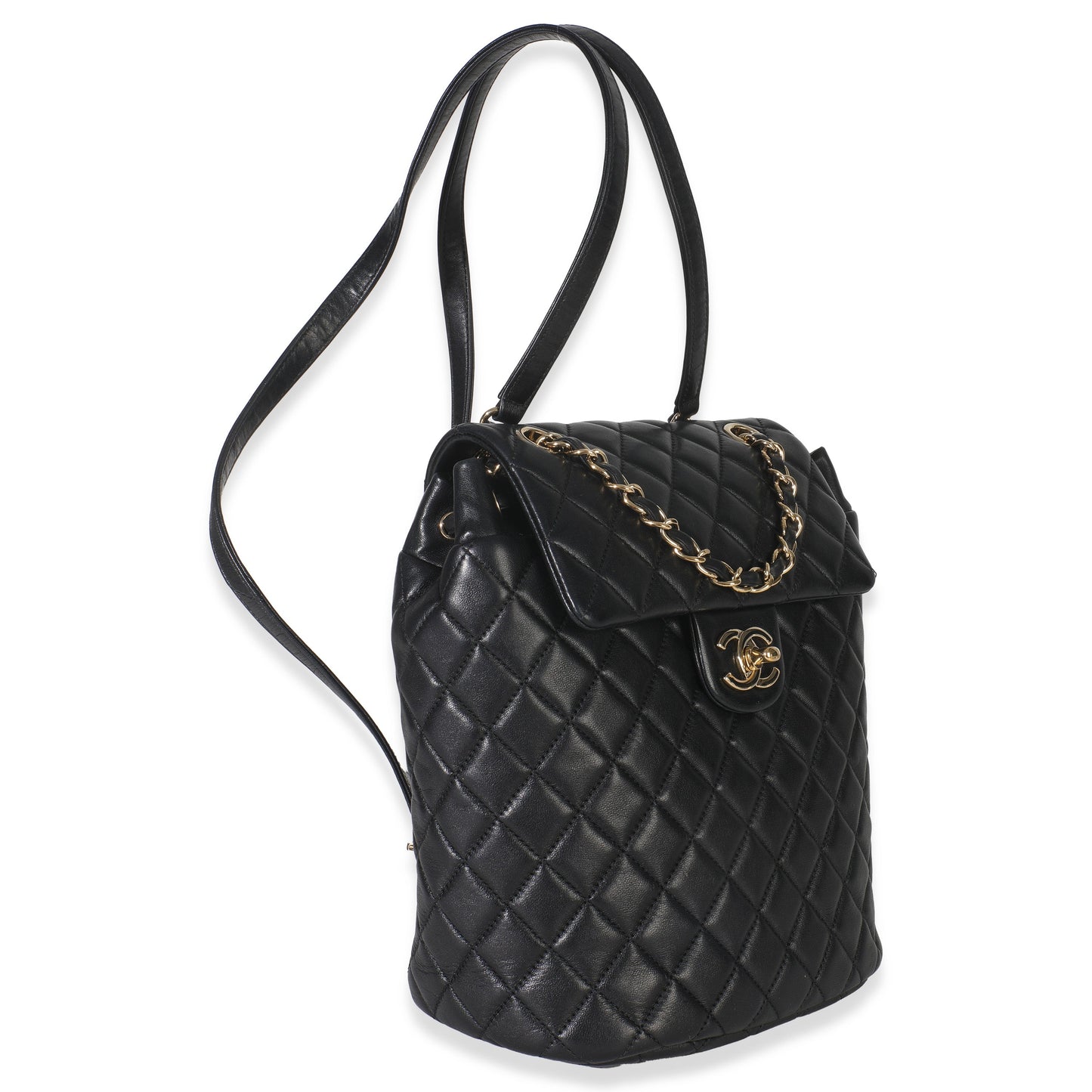 Chanel Black Lambskin Quilted Small Urban Spirit Backpack