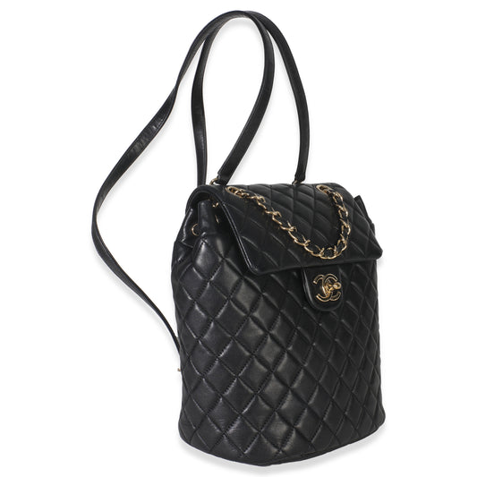 Chanel Black Lambskin Quilted Small Urban Spirit Backpack