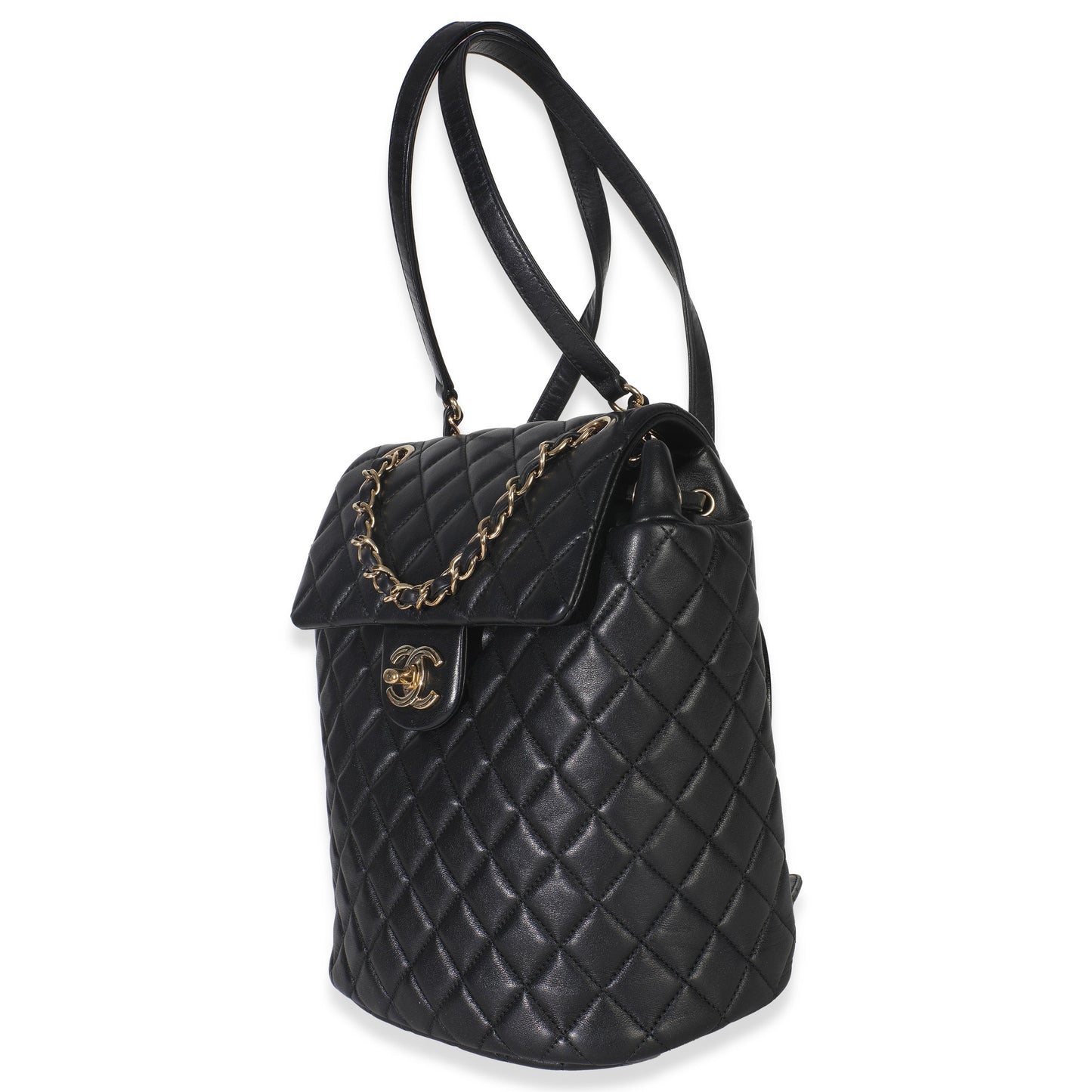 Chanel Black Lambskin Quilted Small Urban Spirit Backpack
