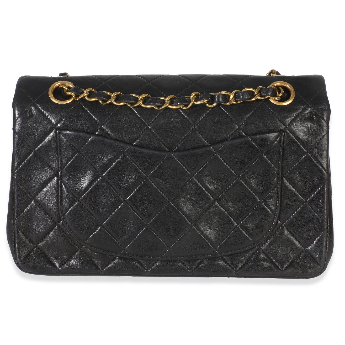 Chanel 24k  Black Quilted Medium Classic Double Flap Bag