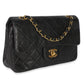 Chanel 24k  Black Quilted Medium Classic Double Flap Bag