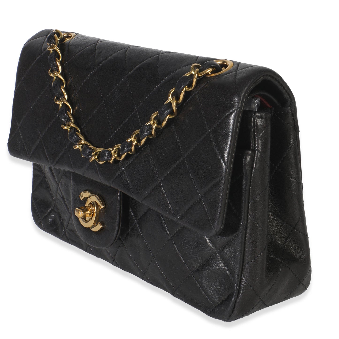 Chanel 24k  Black Quilted Medium Classic Double Flap Bag