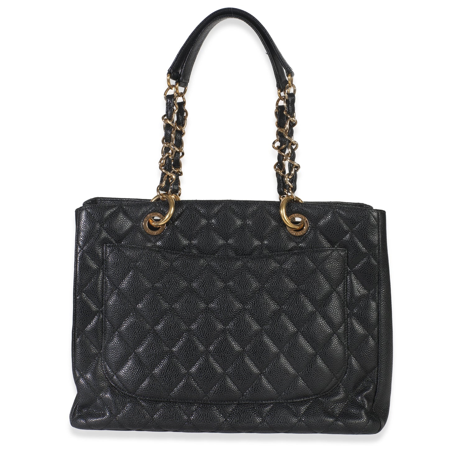 Chanel Black Quilted Caviar Grand Shopper Tote