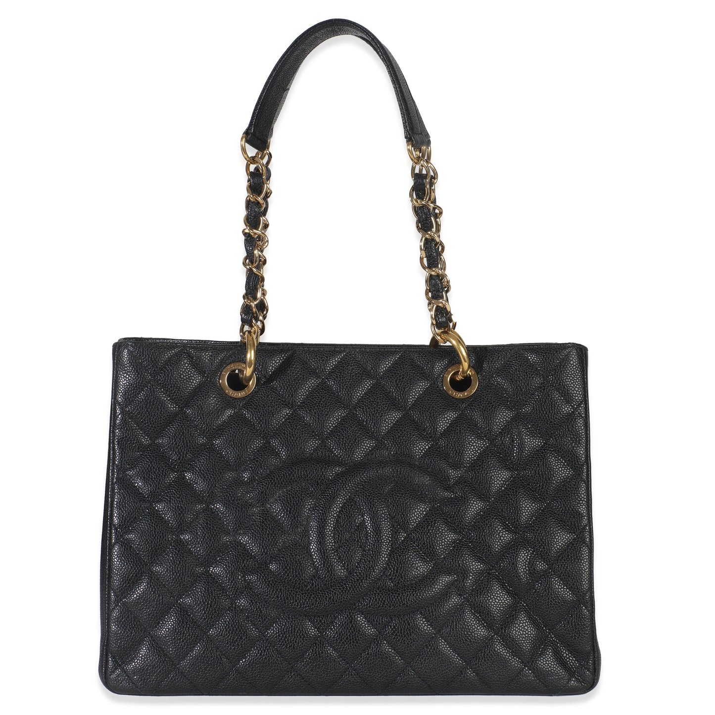 Chanel Black Quilted Caviar Grand Shopper Tote
