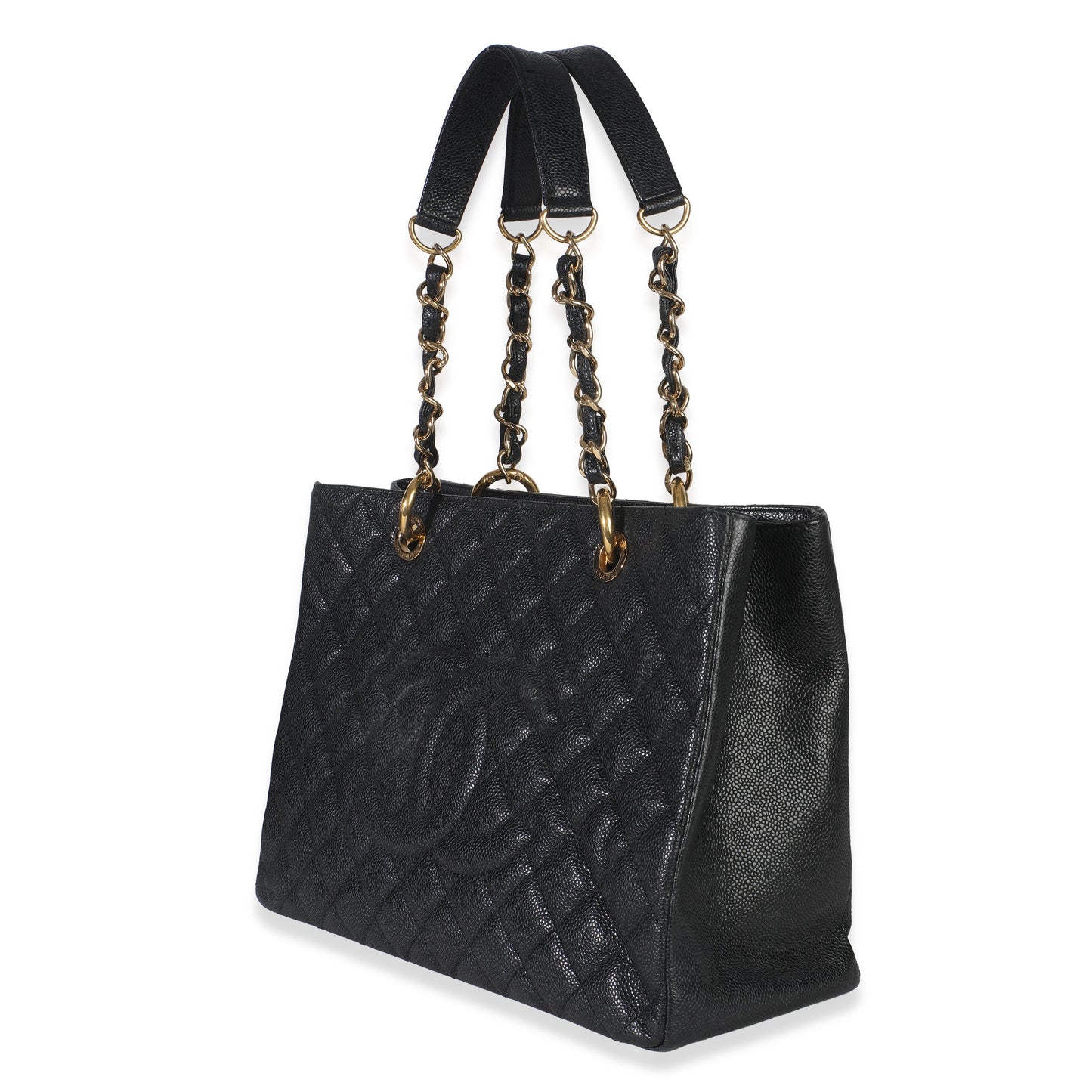 Chanel Black Quilted Caviar Grand Shopper Tote