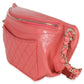 Chanel Pink Crumpled Glazed Quilted Lambskin Front Pocket Belt Bag