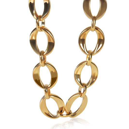 Chanel Gold-Plated   Oval Link Choker Necklace