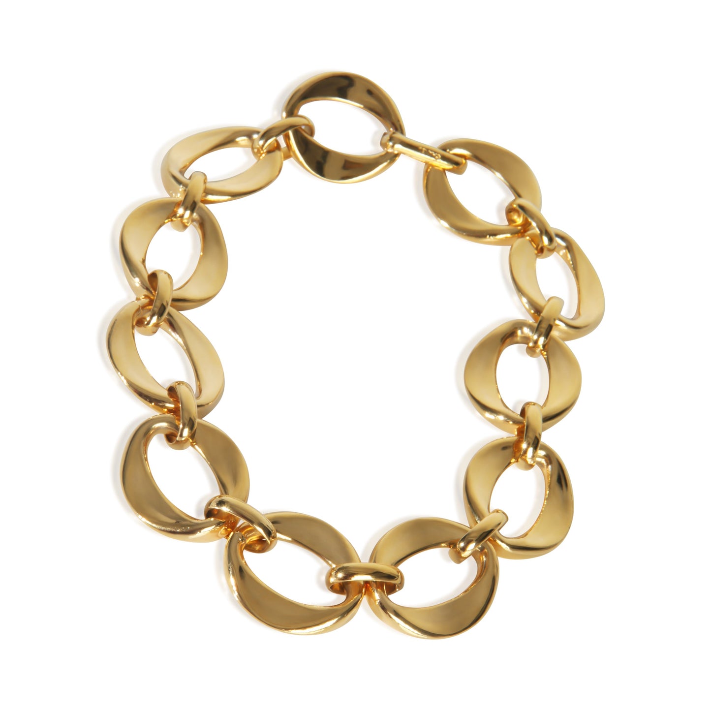 Chanel Gold-Plated   Oval Link Choker Necklace