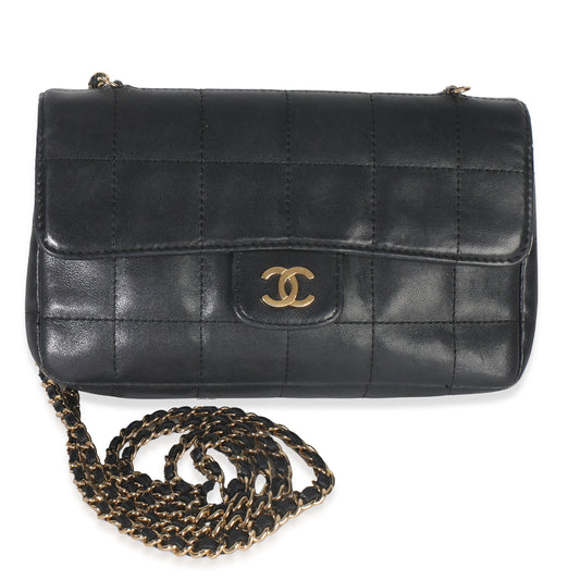 Chanel Black Quilted Lambskin Mini Chocolate Bar Flap Bag