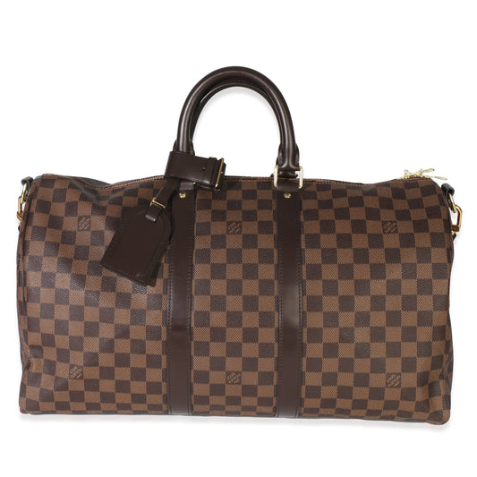 Louis Vuitton Damier Ebene Canvas Keepall Bandouliere 45