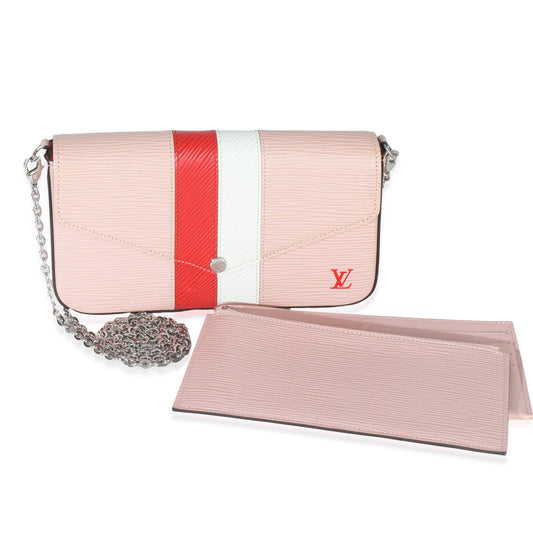 Louis Vuitton Rose Ballerine Epi Stripe Felicie Pochette