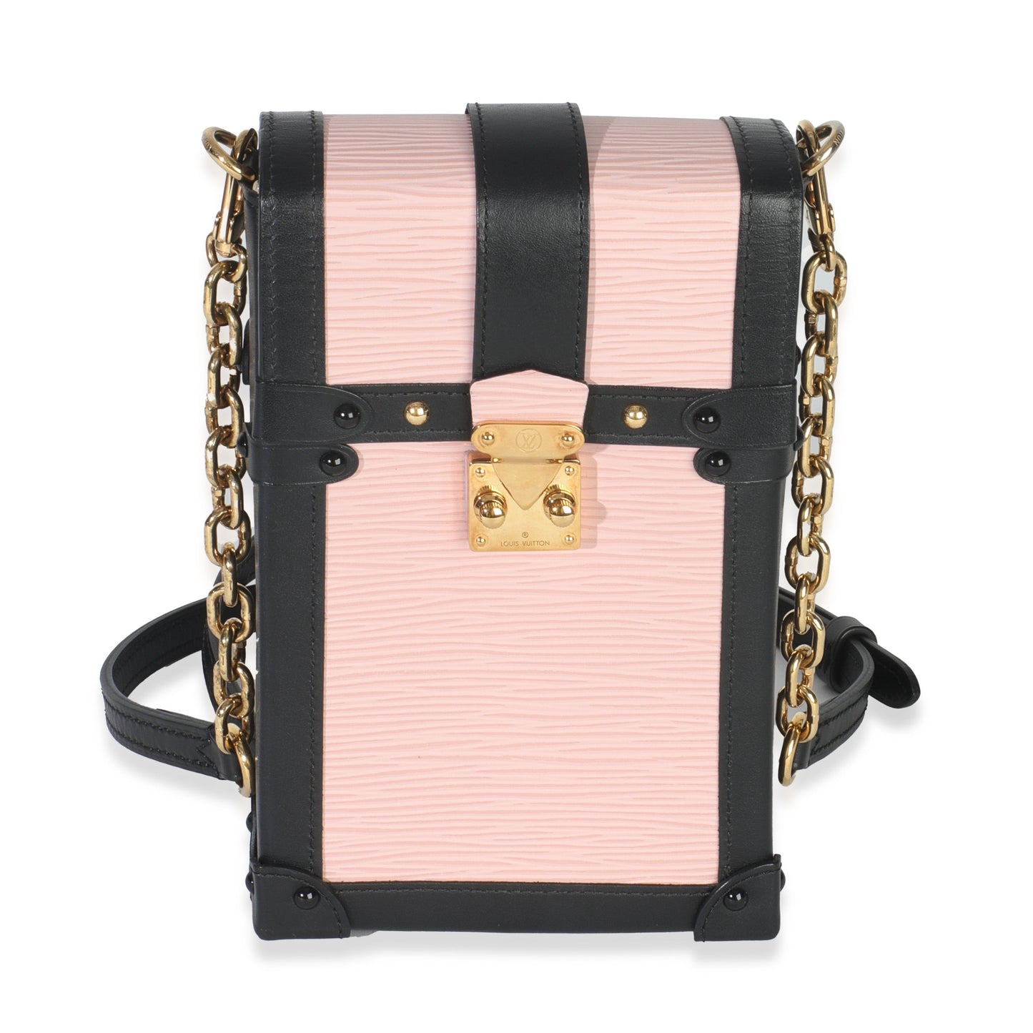 Louis Vuitton Rose Ballerine Black Epi Vertical Trunk Pochette
