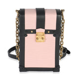 Louis Vuitton Rose Ballerine Black Epi Vertical Trunk Pochette