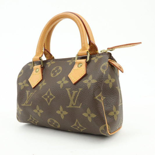 Louis Vuitton Monogram Mini Speedy Hand Bag Brown M41534