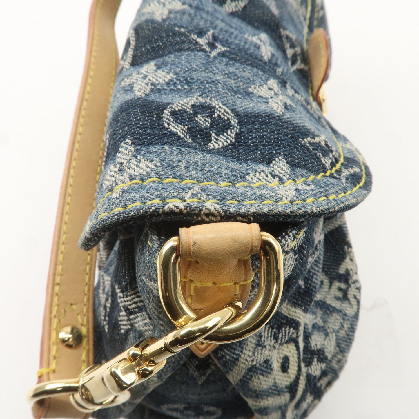 Louis Vuitton Monogram Denim Mini Pleaty Raye Shoulder Bag M95333