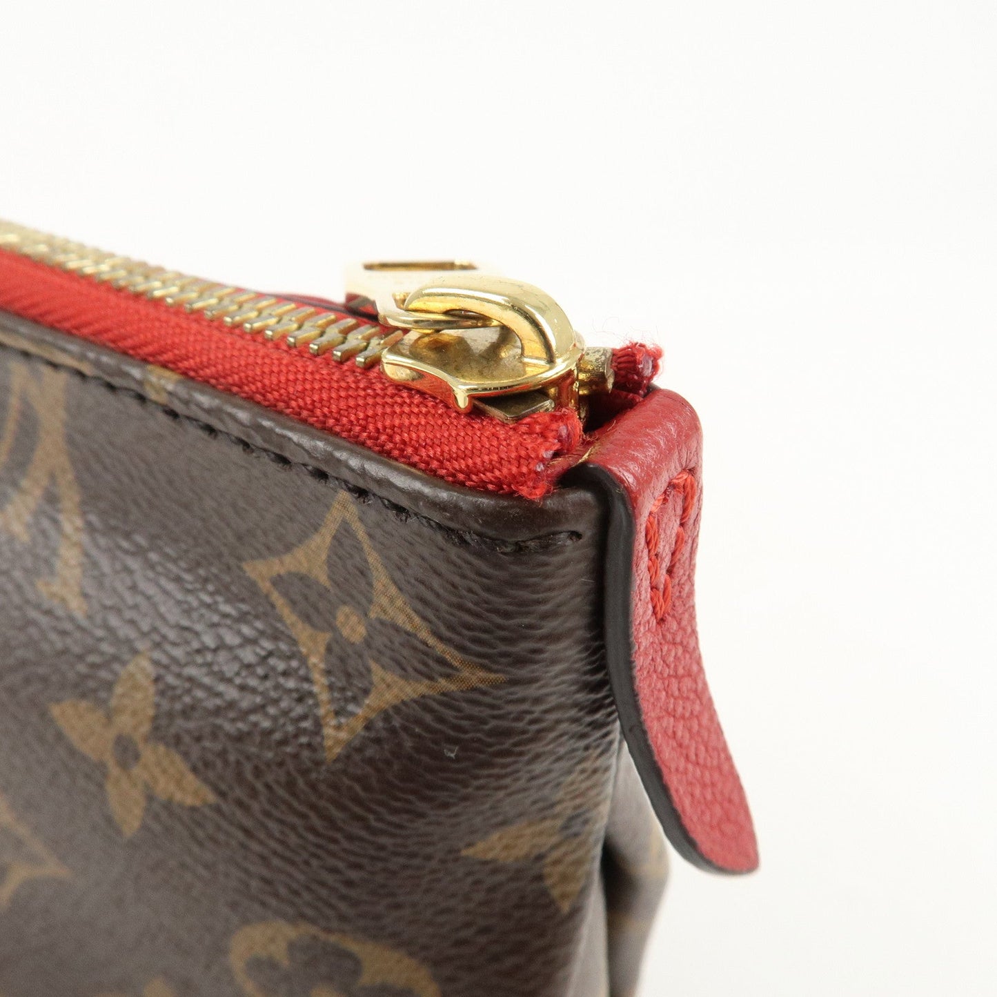 Louis Vuitton Monogram Pallas Beauty Case Brown Red M64123