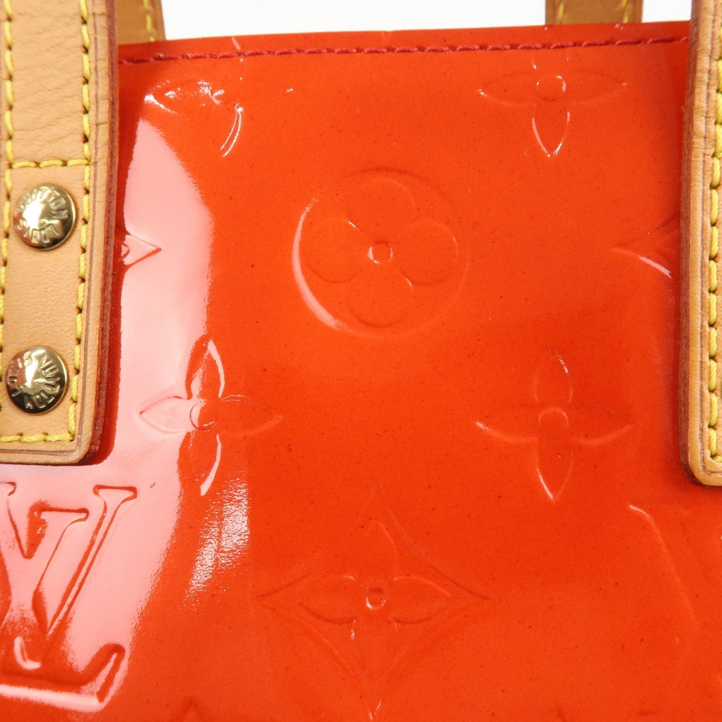 Louis Vuitton Monogram Vernis Lead PM Hand Bag Rouge M91088