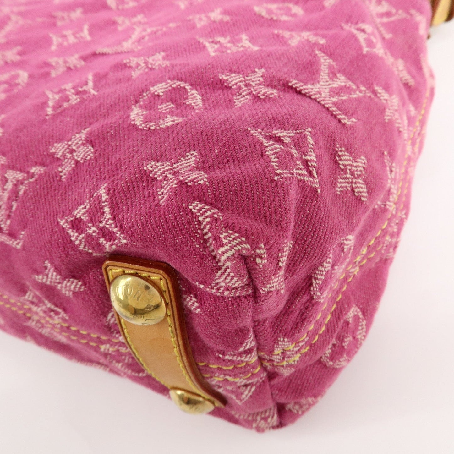 Louis Vuitton Monogram Denim Baggy PM Shoulder Bag Fuchsia M95212