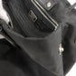 Prada Logo Nylon Leather Ribbon Tote Bag Black NERO BN1601