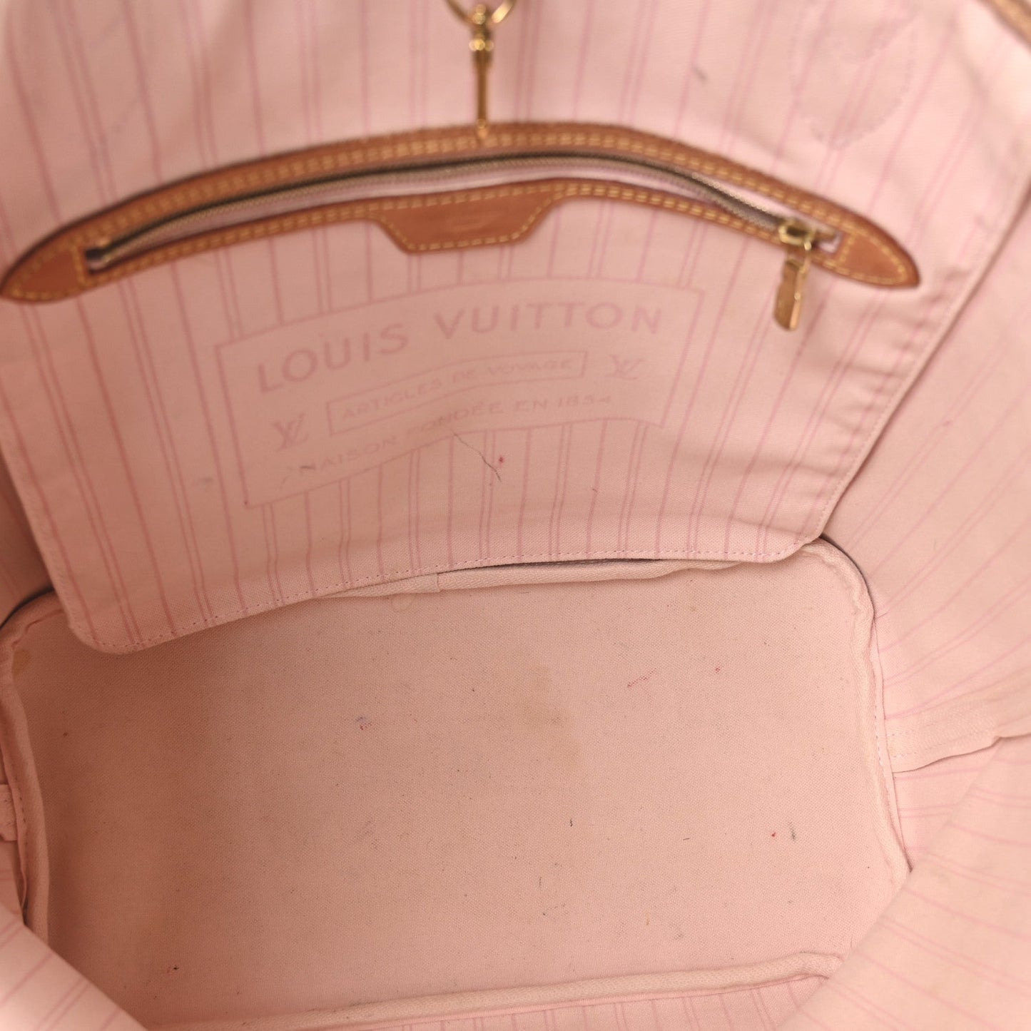 Louis Vuitton Damier Azur Neo Neverfull MM Rose Ballerine