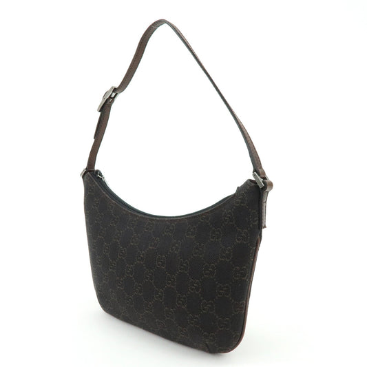GUCCI GG Monogram Canvas Leather Hand Bag Shoulder Bag Brown 32160