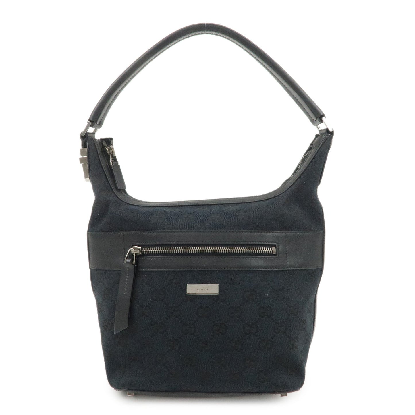 GUCCI GG Canvas Leather Shoulder Bag Hand Bag Black 001.4299  d