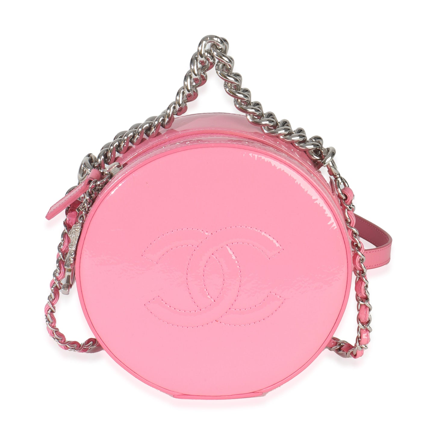 Chanel Pink Glazed Calfskin CC Round As Earth Bag