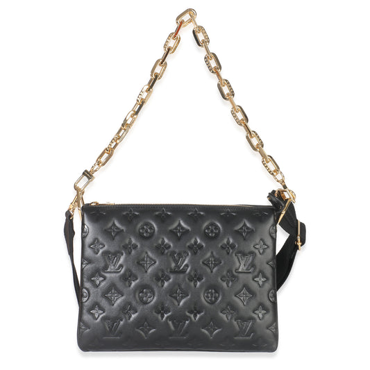 Louis Vuitton Black Monogram Puffy Coussin PM