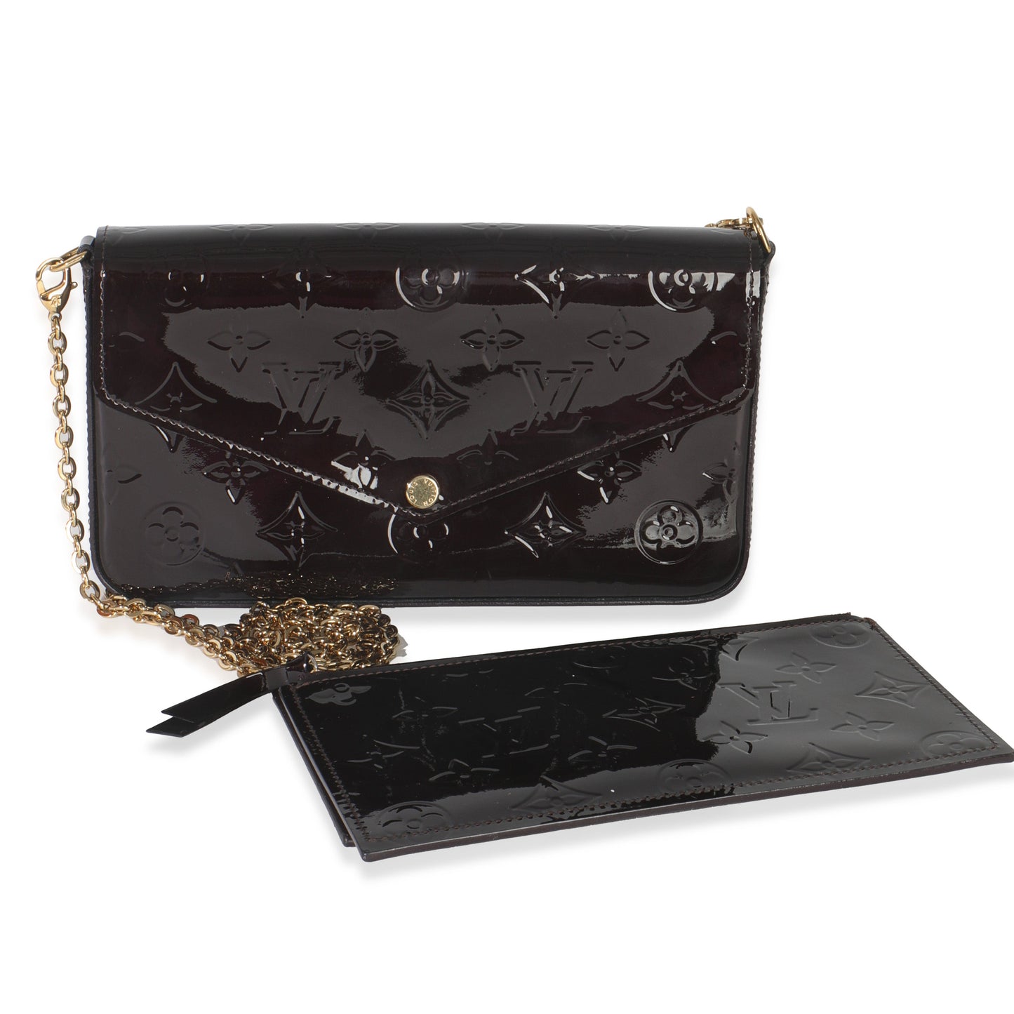 Louis Vuitton Amarante Monogram Vernis Pochette Felicie