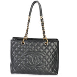 Chanel Black Quilted Caviar Grand Shopper Tote