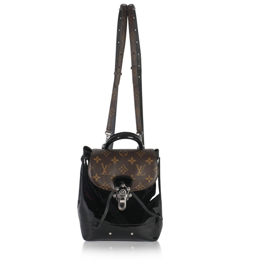 Louis Vuitton Black Patent Monogram Hot Springs Backpack