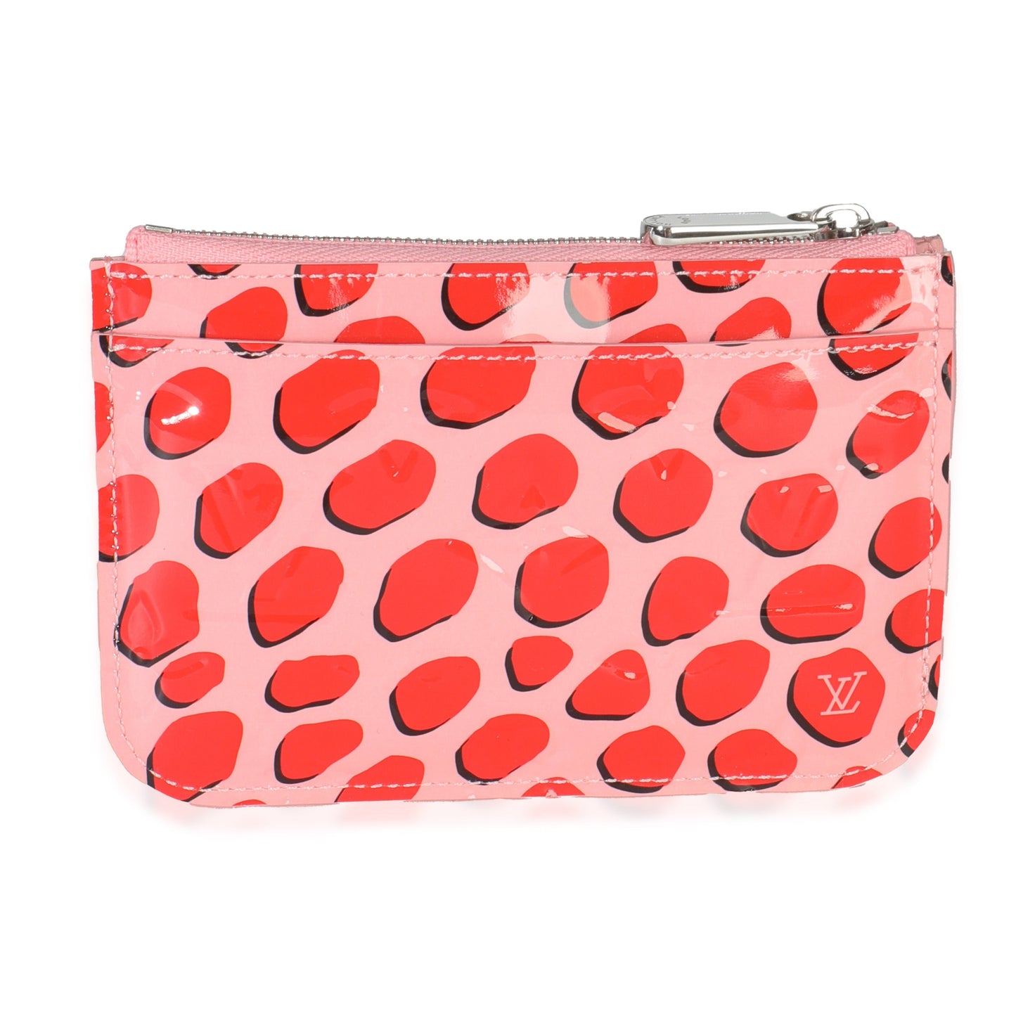 Louis Vuitton Pink Monogram Vernis Jungle Dots Pochette Cles Key Change Holder