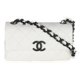 Chanel White Quilted Caviar Mini My Everything Flap Bag