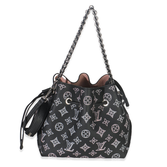 Louis Vuitton Black Pink Monogram Mahina Flight Mode Bella
