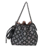 Louis Vuitton Black Pink Monogram Mahina Flight Mode Bella