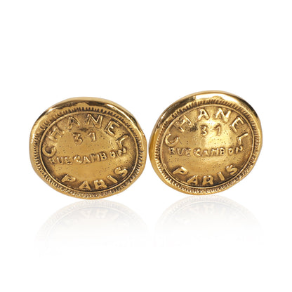 Chanel Gold-Plated   Rue Cambon Earrings