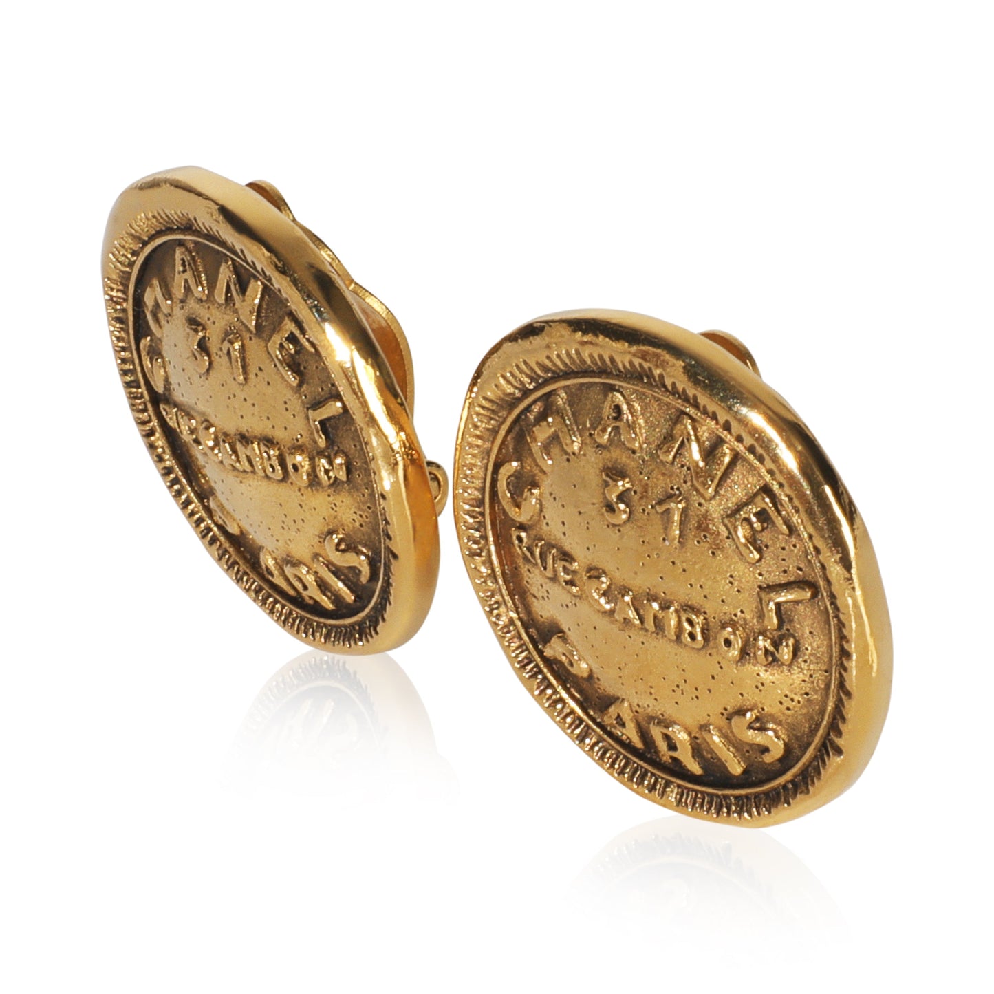 Chanel Gold-Plated   Rue Cambon Earrings