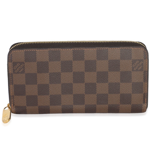 Louis Vuitton Rose Ballerine Damier Ebene Canvas Zippy Wallet