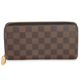 Louis Vuitton Rose Ballerine Damier Ebene Canvas Zippy Wallet