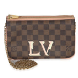 Louis Vuitton Damier Ebene Canvas Double Zip Pochette