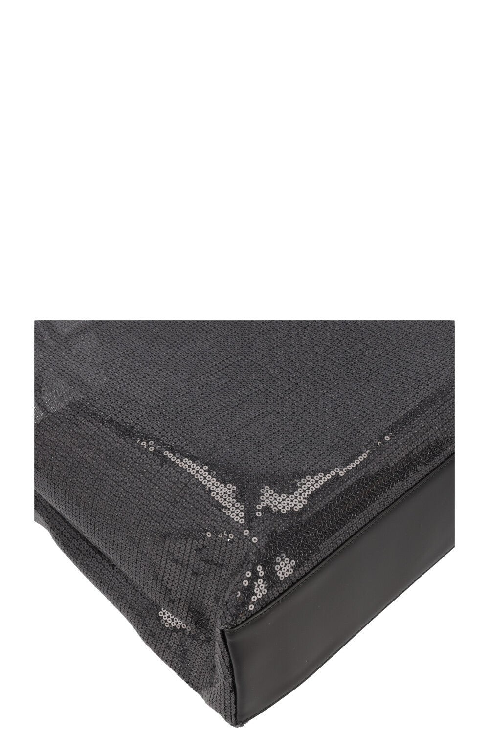 PRADA Tote Sequined Mesh Black