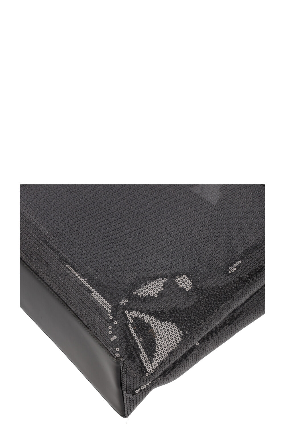 PRADA Tote Sequined Mesh Black