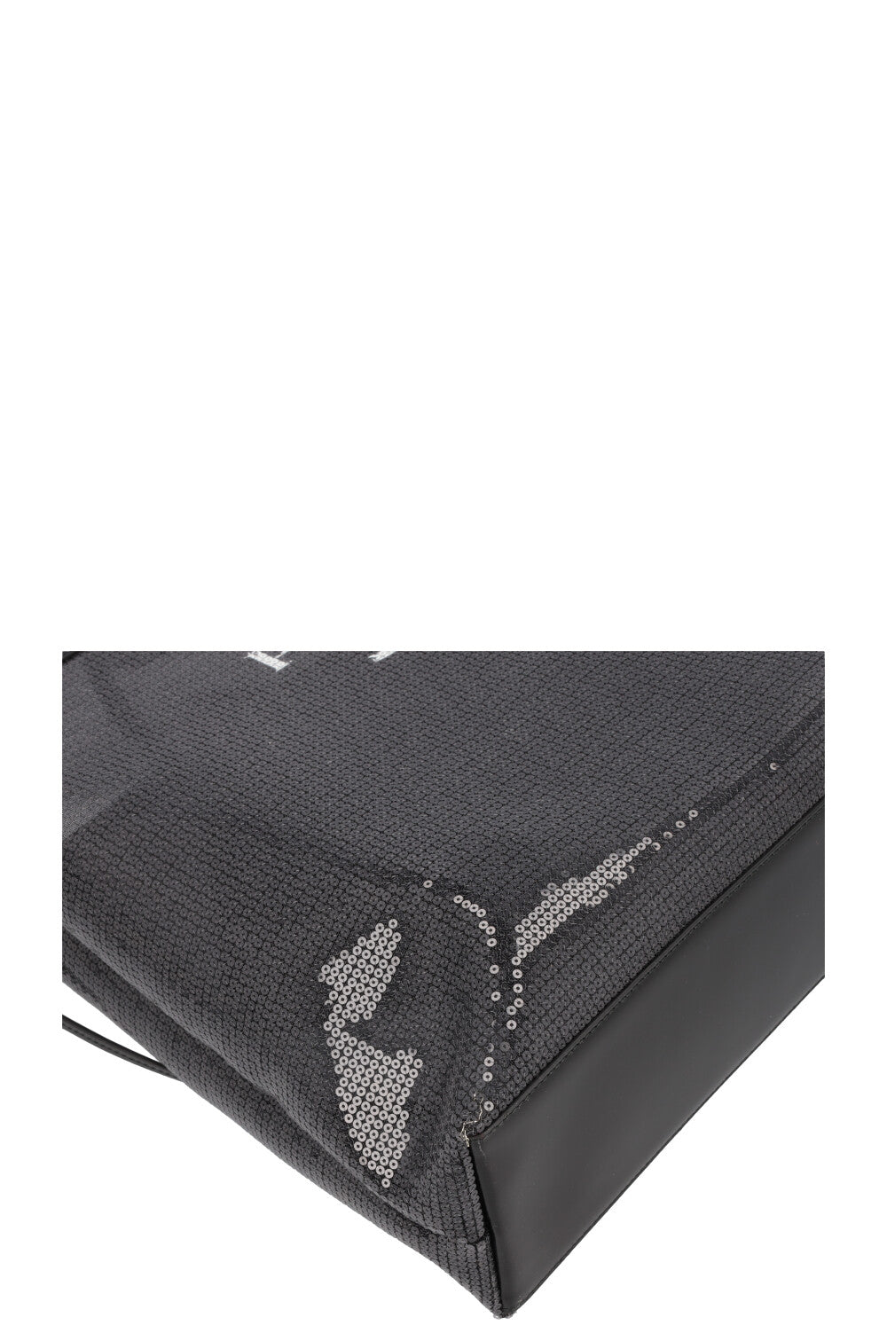 PRADA Tote Sequined Mesh Black