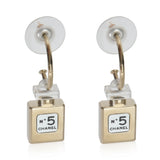 Chanel Gold-Plated  2012 No. 5 Perfume Earrings